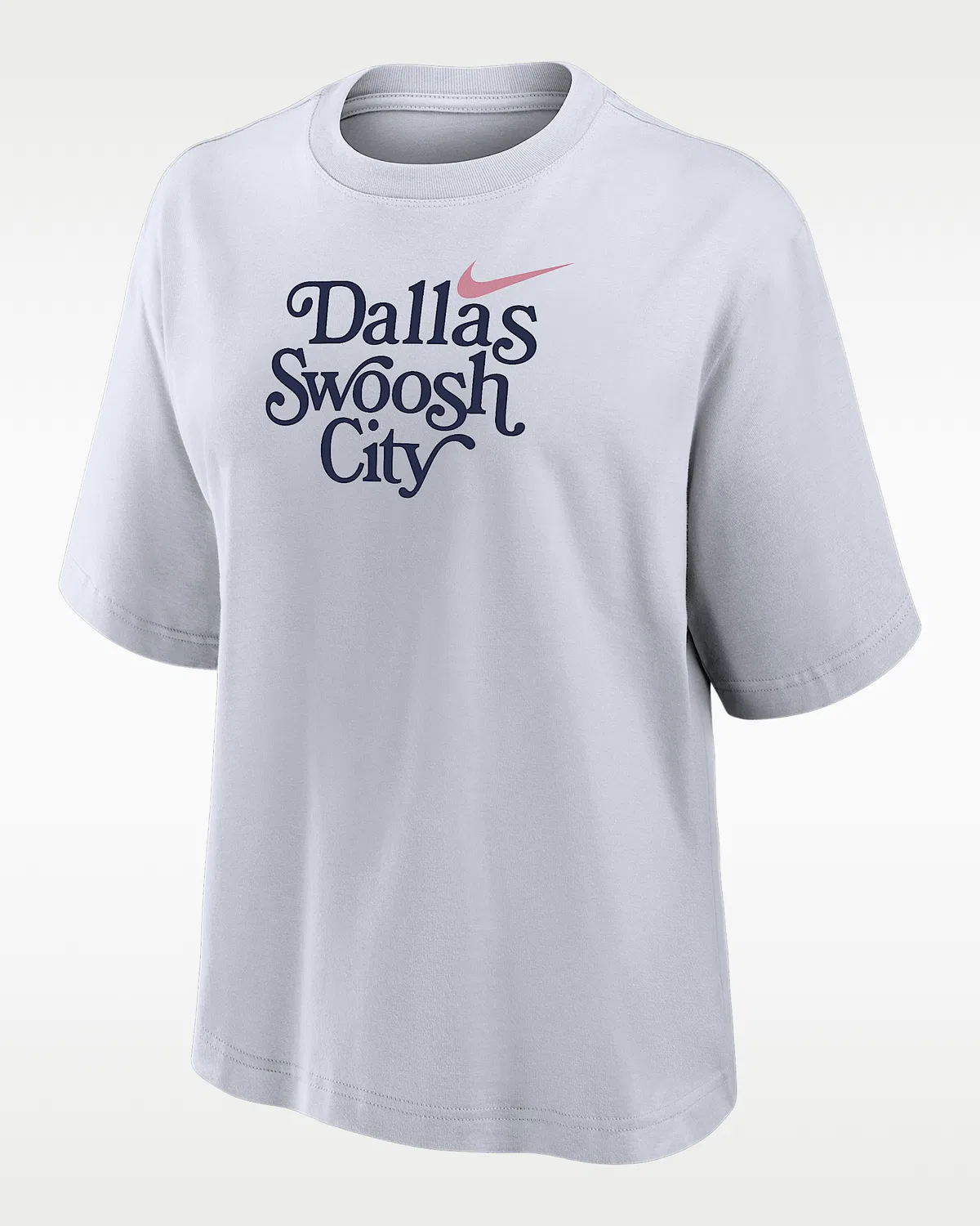 Женская свободная футболка с коротким рукавом Nike Swoosh Cities Dallas, White