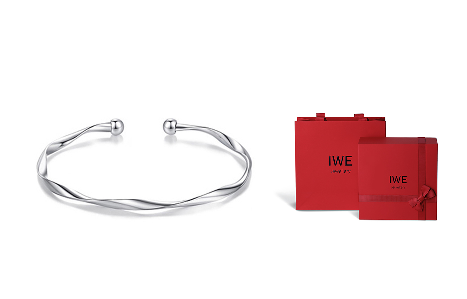 

Браслет унисекс IWE, Möbius bracelet (S925 silver) + limited gift box