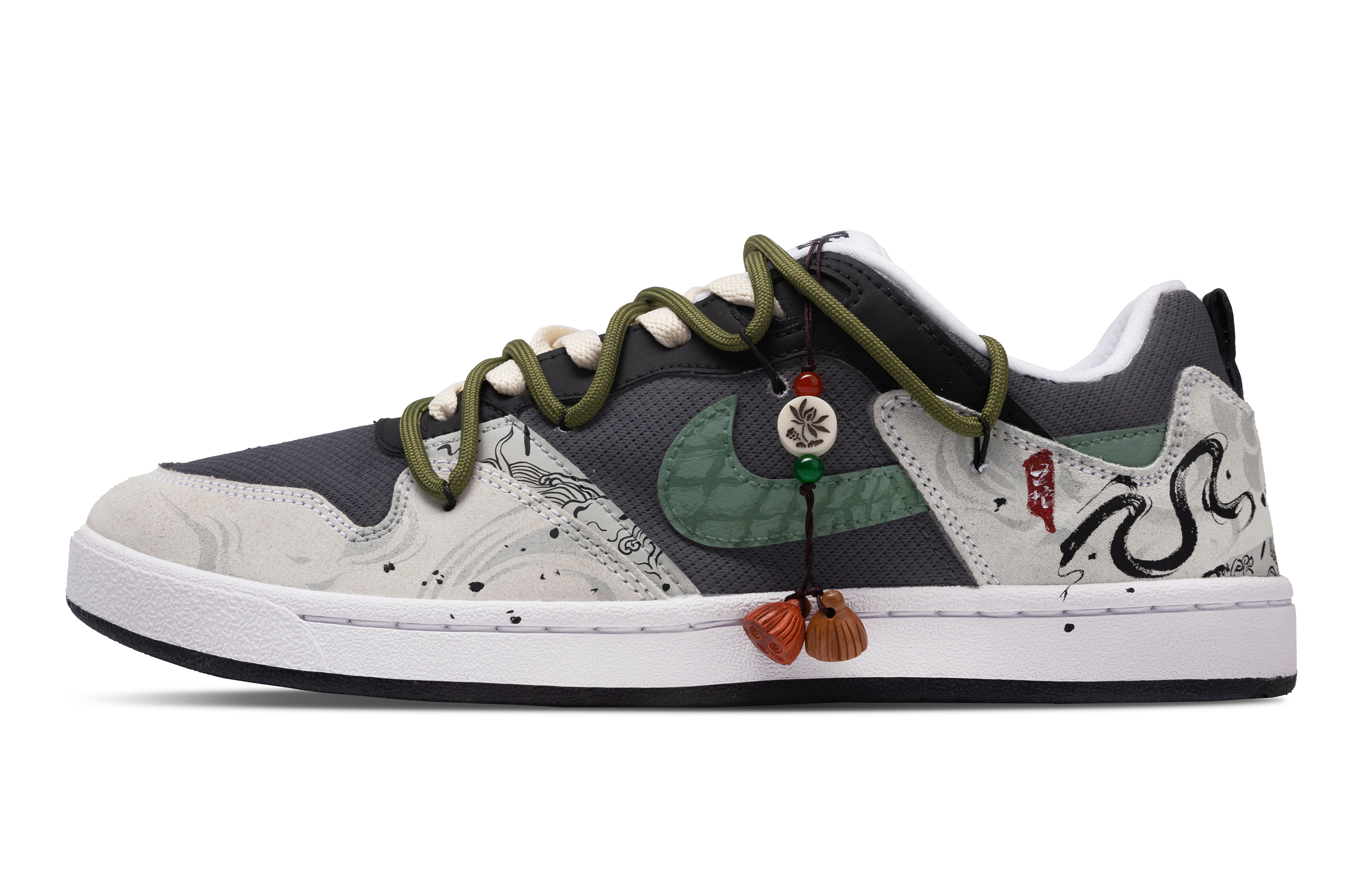 

Nike Кроссовки для скейтбординга SB Alleyoop, низкие, мужские, бежевые/серые/зеленые