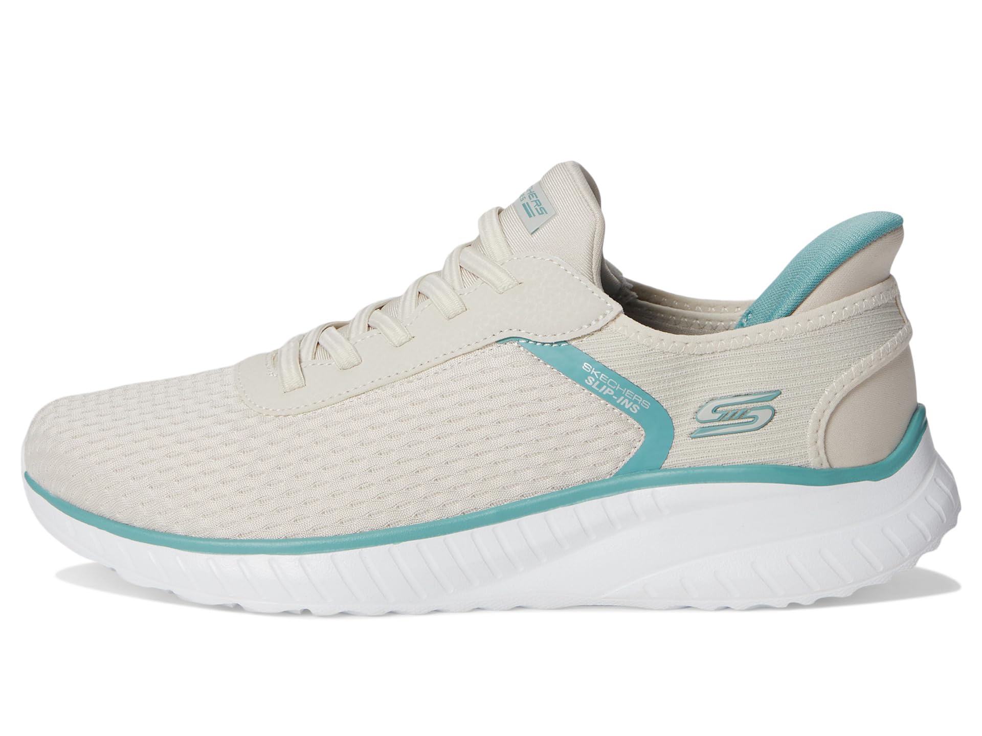 Кроссовки BOBS from SKECHERS Hands Free Slip-Ins Bobs Squad Chaos - Stroke Of Luck, Natural — фото 4