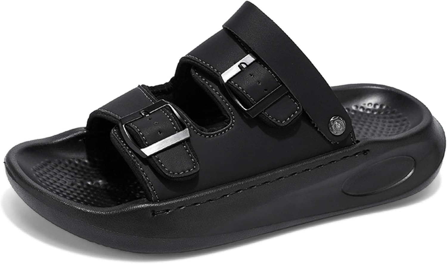 

Мужские спортивные сандалии модные летние с открытым носком, шлепанцы с антискользящей подошвой, быстро сохнут, для походов на природу и пляжа, мягкие и удобные сабо Generic, черный