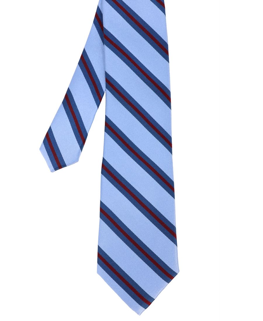 

Мужской полосатый шелковый галстук Ben Sherman, Pale Blue Burgundy