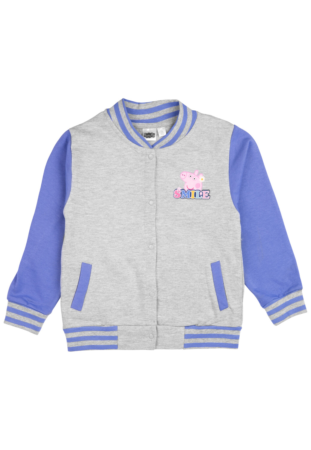 Толстовка United Labels Peppa Wutz Collegejacke Friends Forever Baseball Retro, серый — фото 2