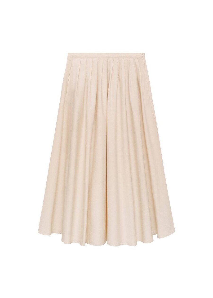 

Юбка макси MANGO Skirt Paula, бежевый