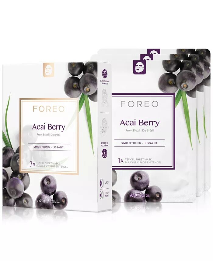 

Тканевая маска для лица Farm To Face — Acai Berry, 3 шт Foreo