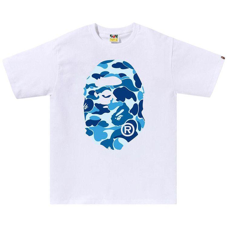 

Футболка BAPE ABC Camo Big Ape Head Tee, White/Blue