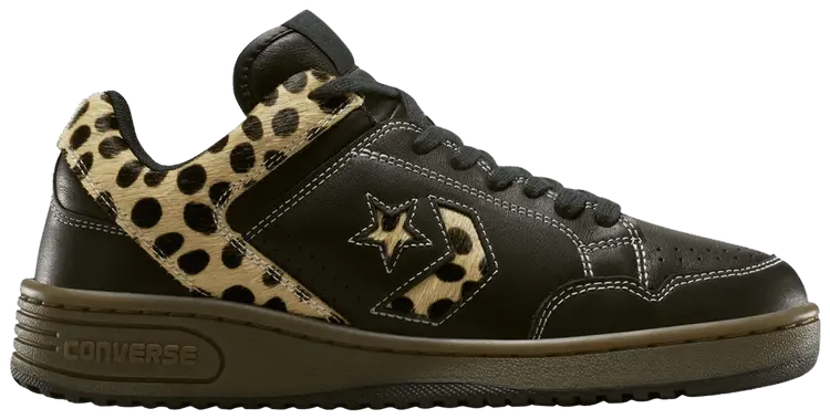 

Кроссовки Converse Weapon Low 'Leopard Pony Hair', черный