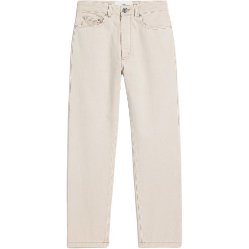 

Джинсы с нашивкой логотипа Ami Paris AMIPARIS, Ecru