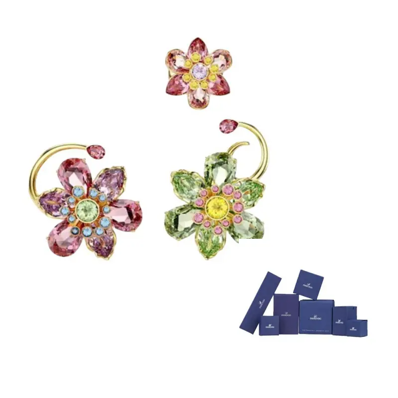 

Swarovski Клипсовые серьги с кристаллами, женские, разноцветные