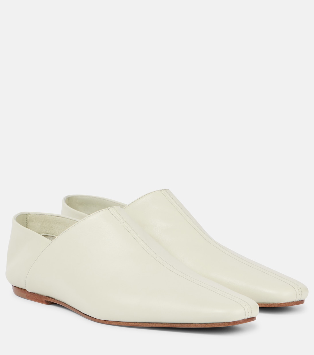 Кожаные туфли без застежек Dries Van Noten, Pistache