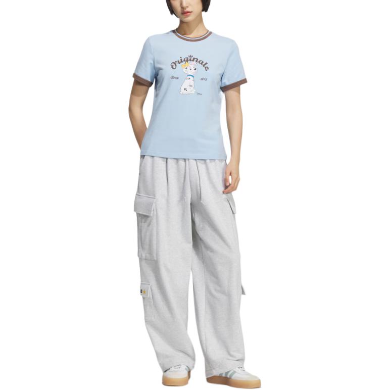 Футболка Disney SS25 женская Adidas Originals, синий — фото 3