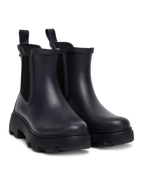 Резиновые сапоги Rubber Flag Cleated FW0FW08637 Tommy Hilfiger, синий — фото 2