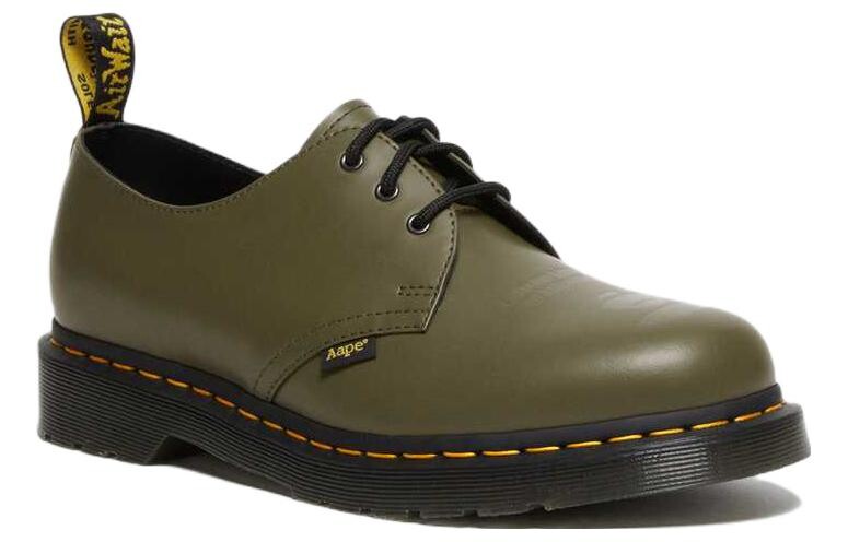 

Туфли женские повседневные Women's Casual Shoes Unisex Low-top Olive Green Dr.Martens