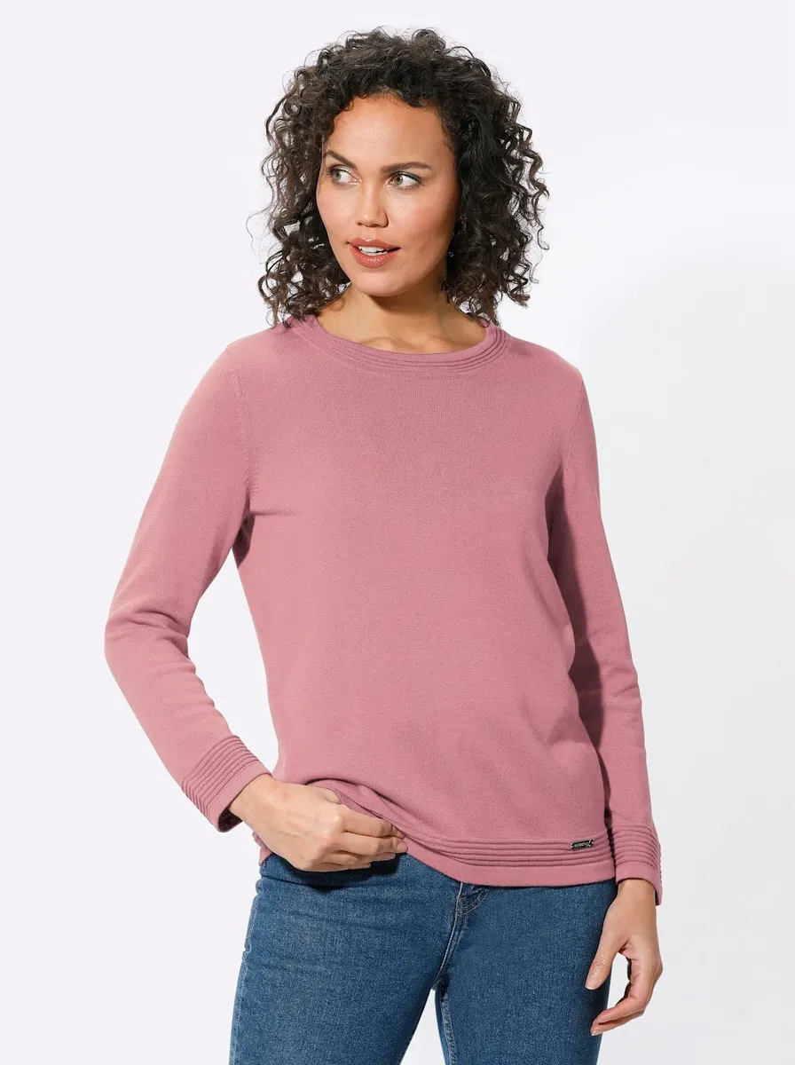 

Casual Looks Свитер с круглым вырезом "джемпер с круглым вырезом", розовый