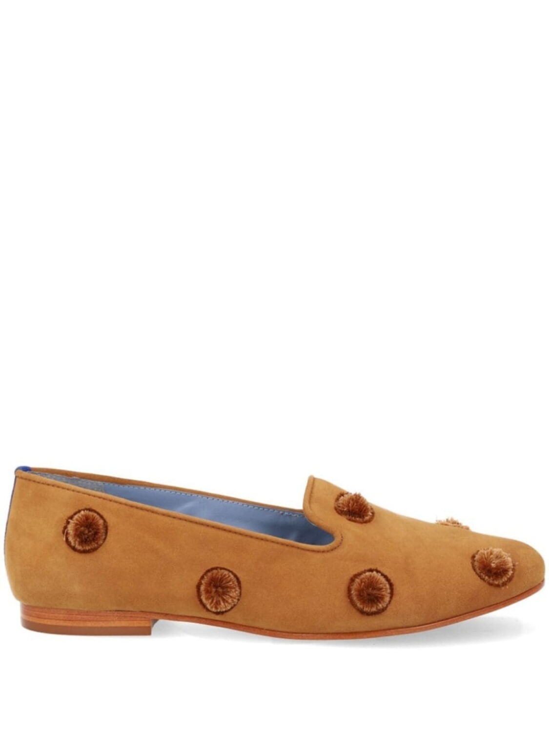 

Замшевые мокасины с помпонами от Blue Bird Shoes, коричневый