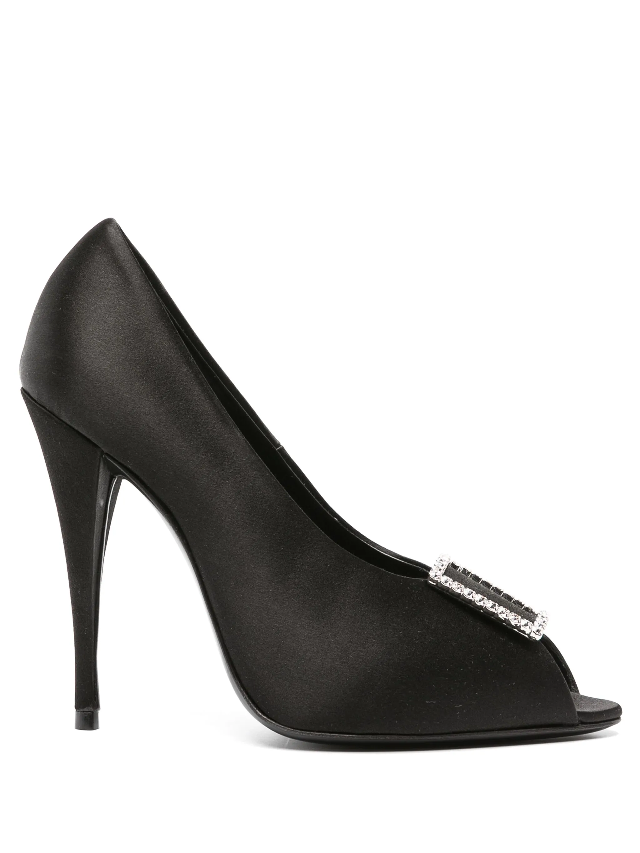 Туфли со стразами Saint Laurent, черный