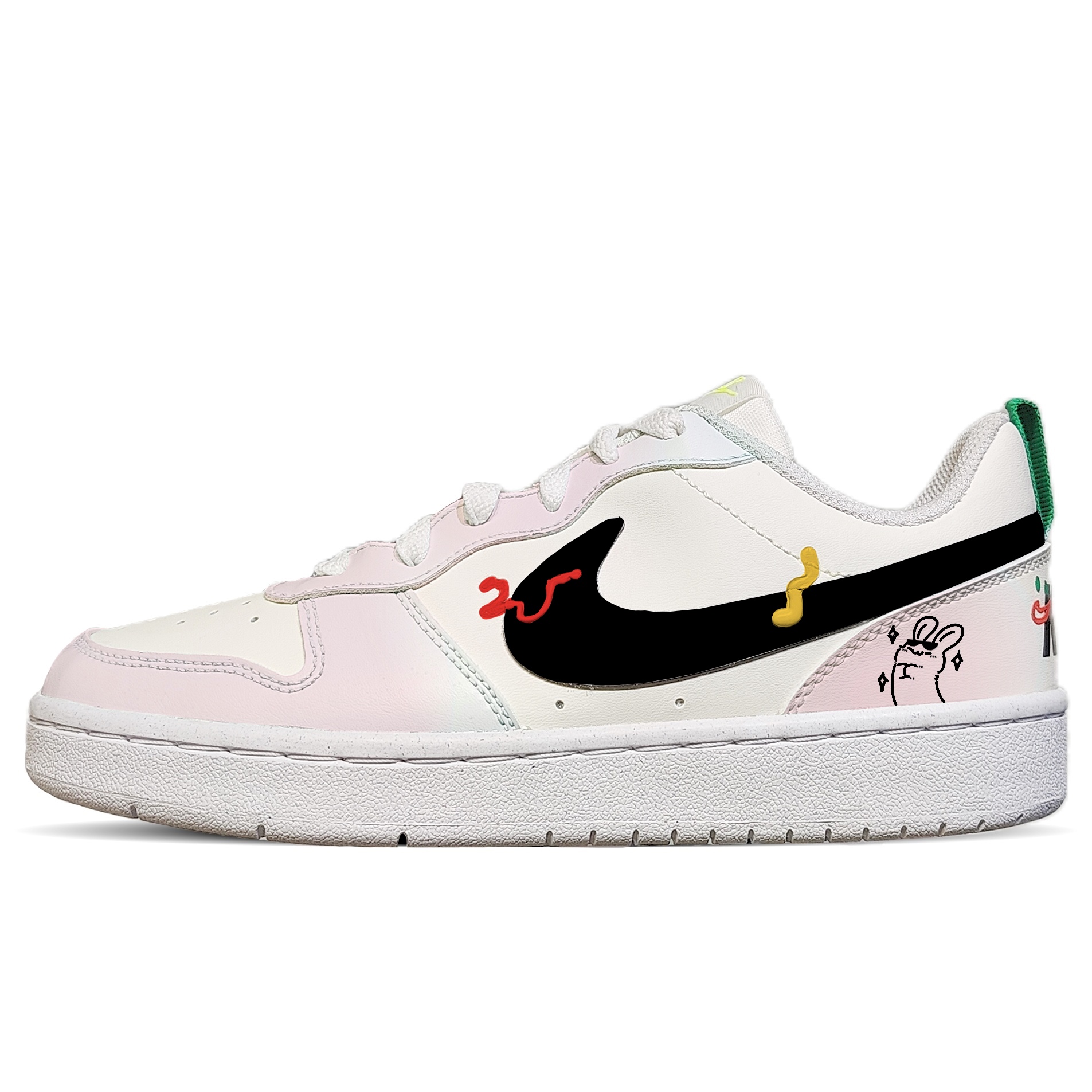 

Court Borough нескользящие устойчивые к истиранию низкие детские скейтбординг кроссовки Kids' Nike, светло-розовый