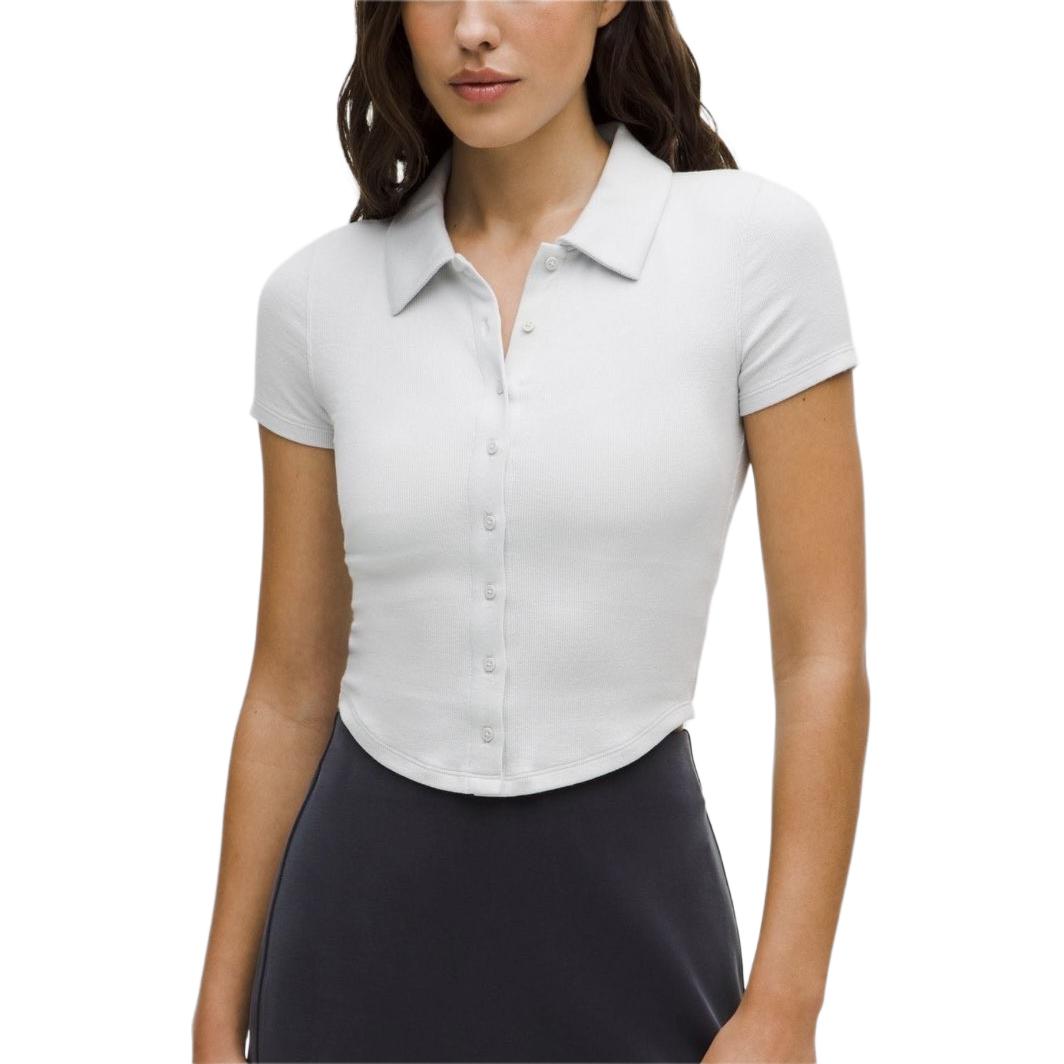 

Женская рубашка на пуговицах SS25 Lululemon, steam серый