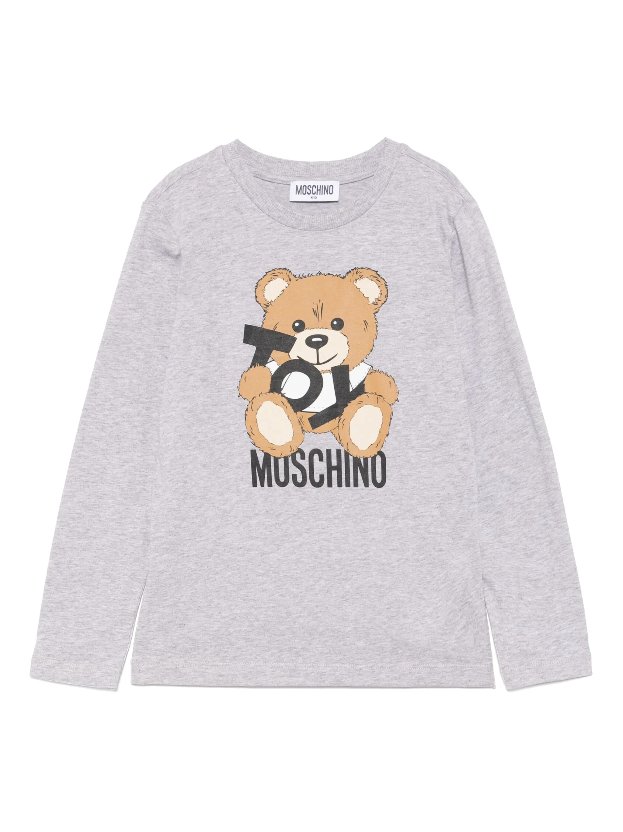 

Футболка с логотипом Moschino Kids, серый
