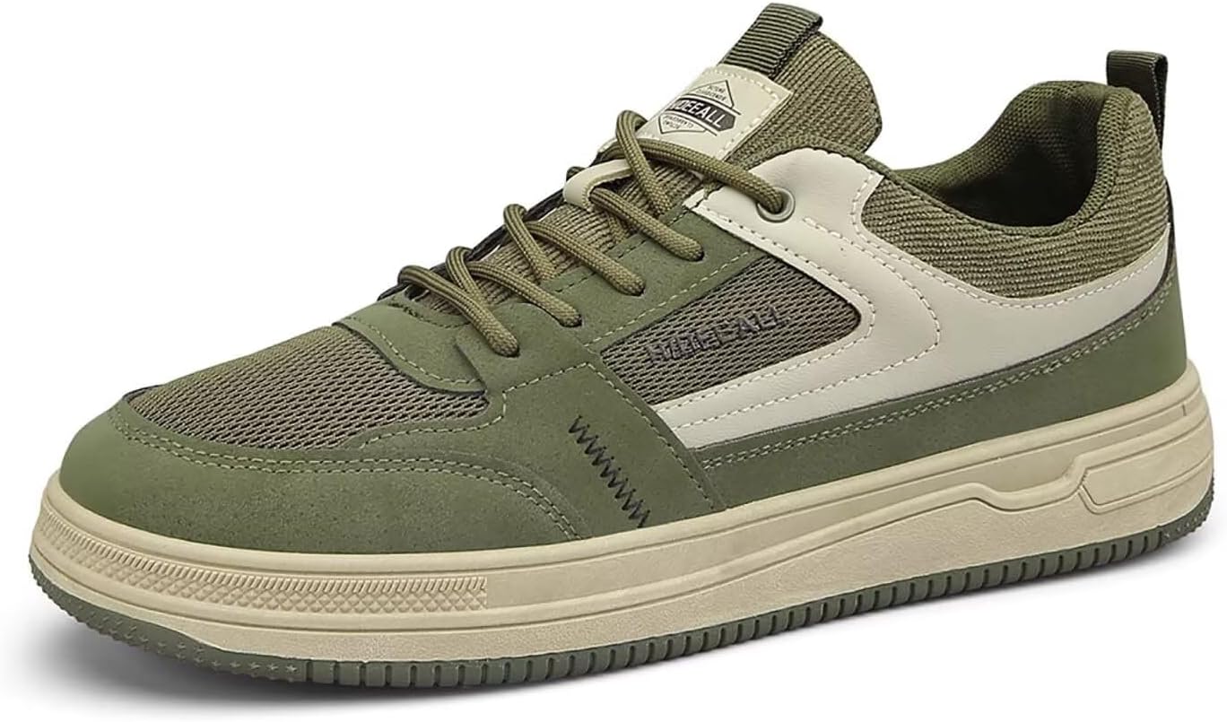 

Мужские кроссовки TERBOFIN низкие повседневные для скейтборда, прогулок, модные кроссовки для путешествий, спортзала и работы, зеленый