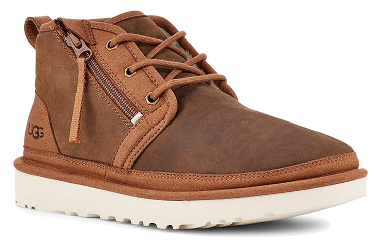 Мужские зимние ботинки UGG Neumel замшевые комбинированные, коричневый — фото 4