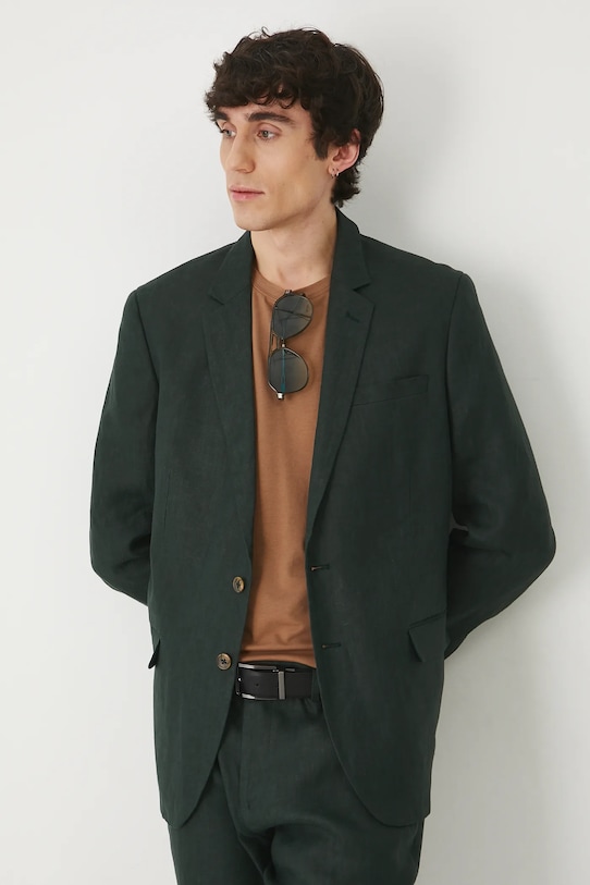 

Льняной пиджак Medicine, зеленый