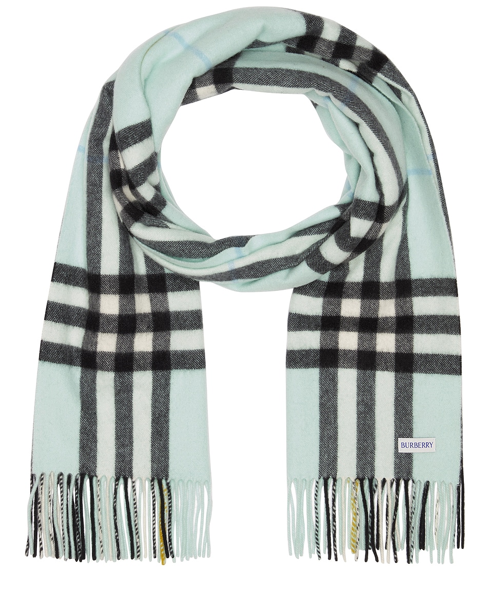 

Кашемировый шарф в клетку Giant Check Burberry, цвет Spearmint