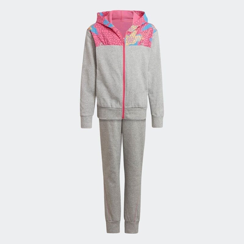 

Детский спортивный костюм с флисовым капюшоном Adidas, розовый