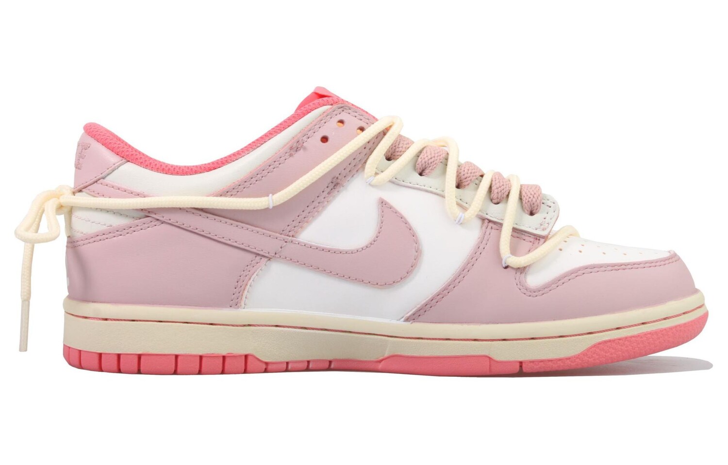 

Кроссовки для скейтбординга Dunk женские с низким верхом розовый/белый Nike