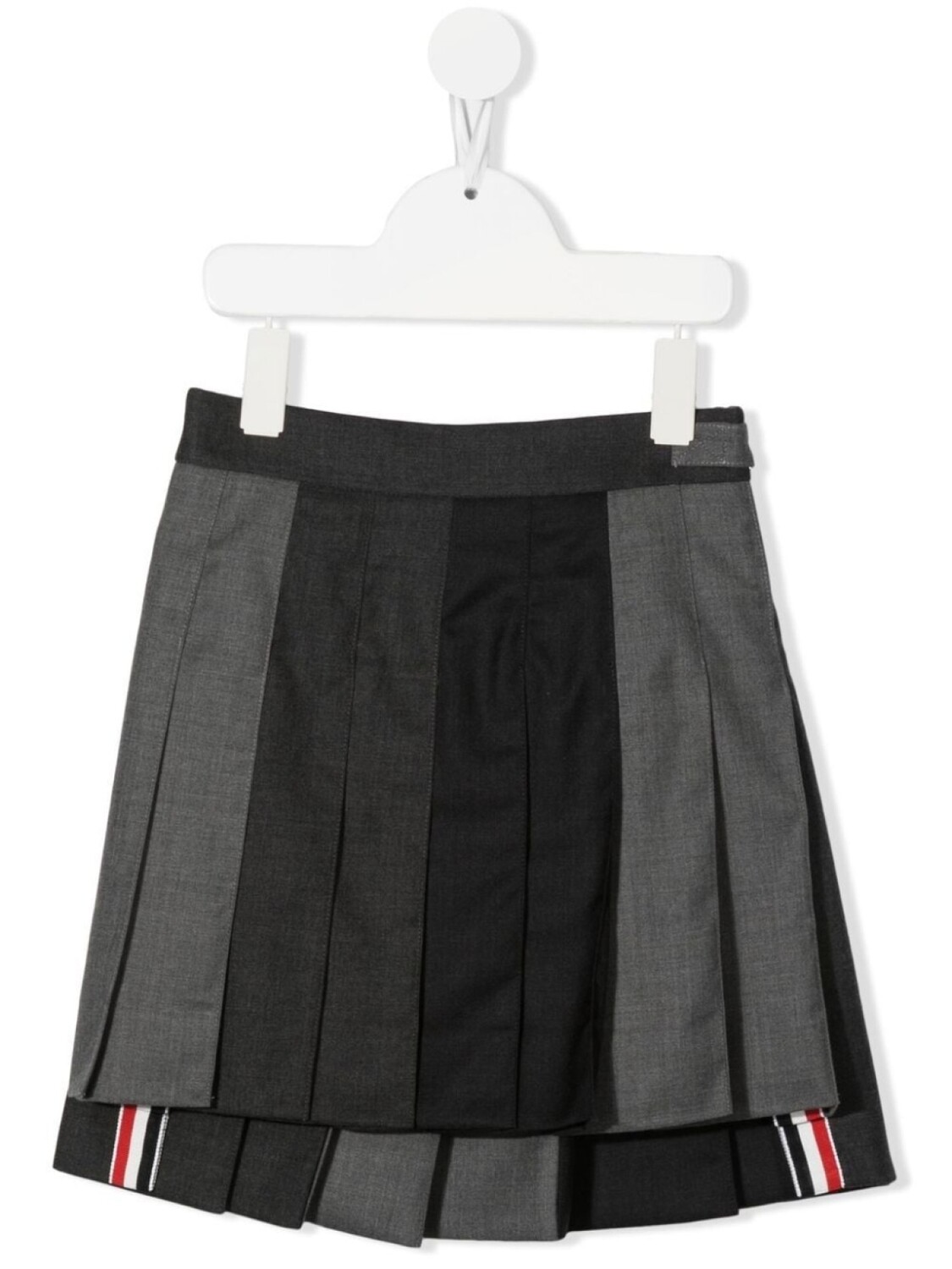 

Юбка в стиле колор-блок со складками Thom Browne Kids, серый