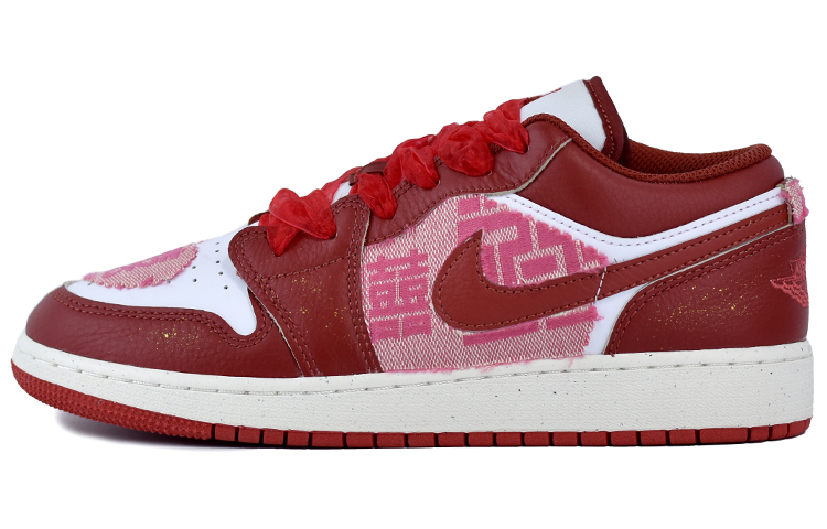 

Кроссовки Air Jordan 1 Vintage Basketball Shoes Women's Low-top Red/White, цвет Burgundy