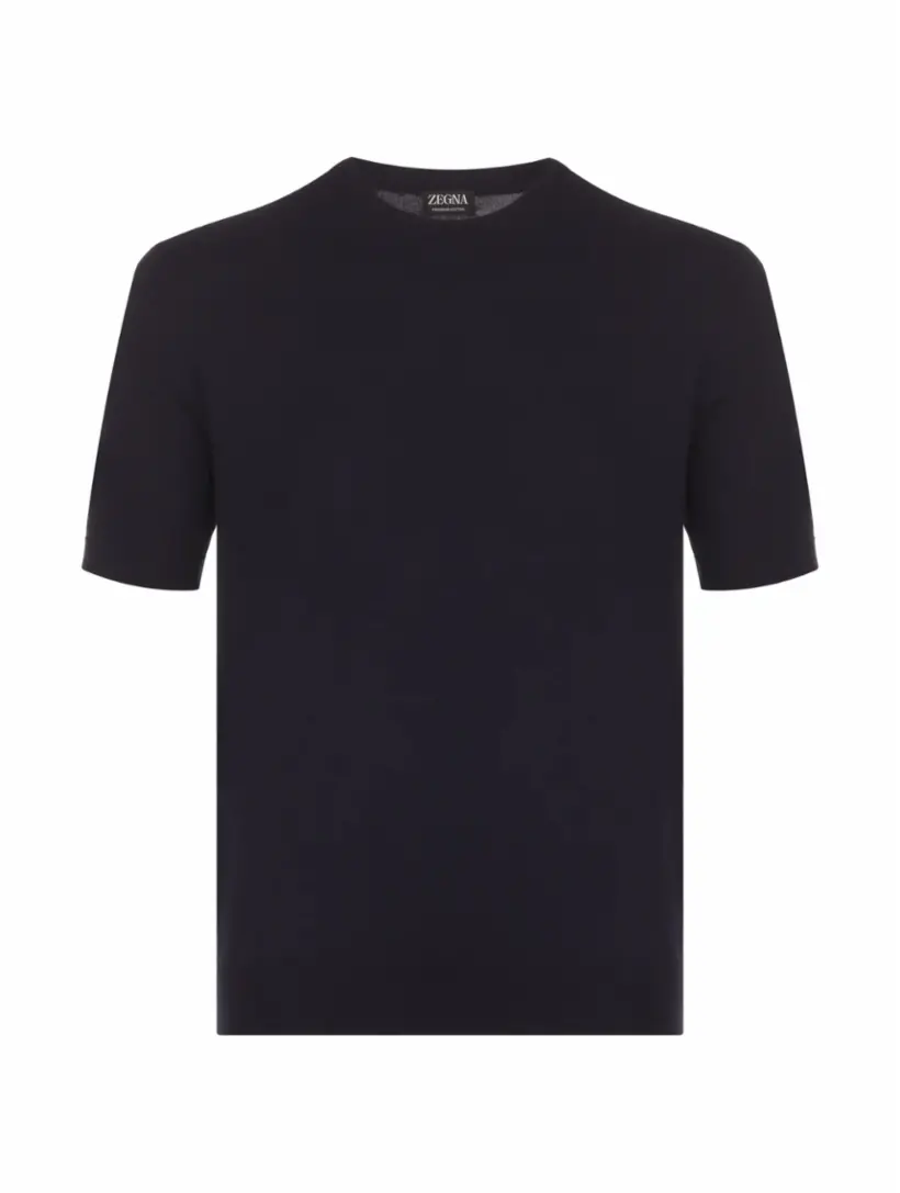 

Хлопковая футболка Zegna, тёмно-синий