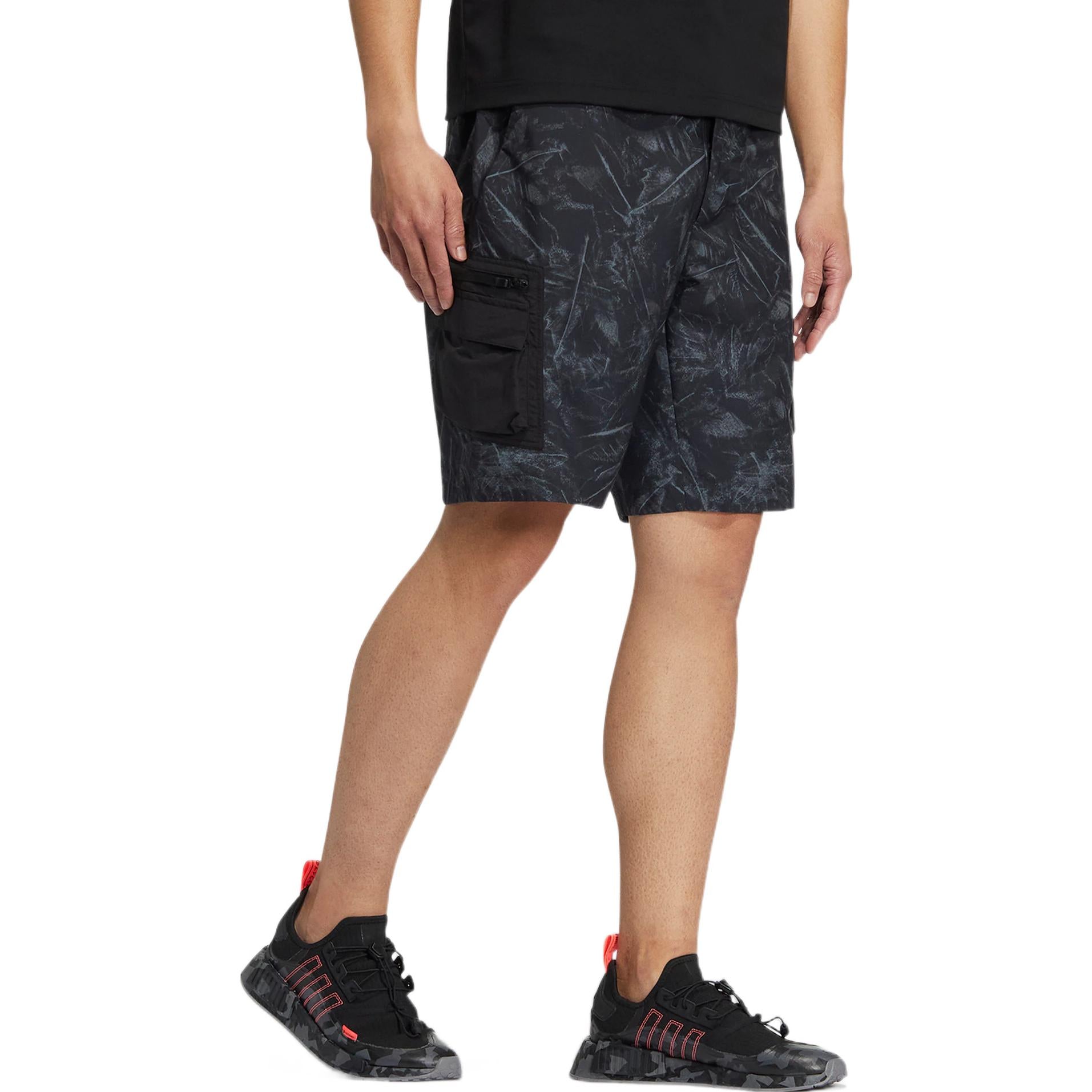 Шорты adidas originals Full Print Button Printing Straight Shorts Black HS7288 — фото 4