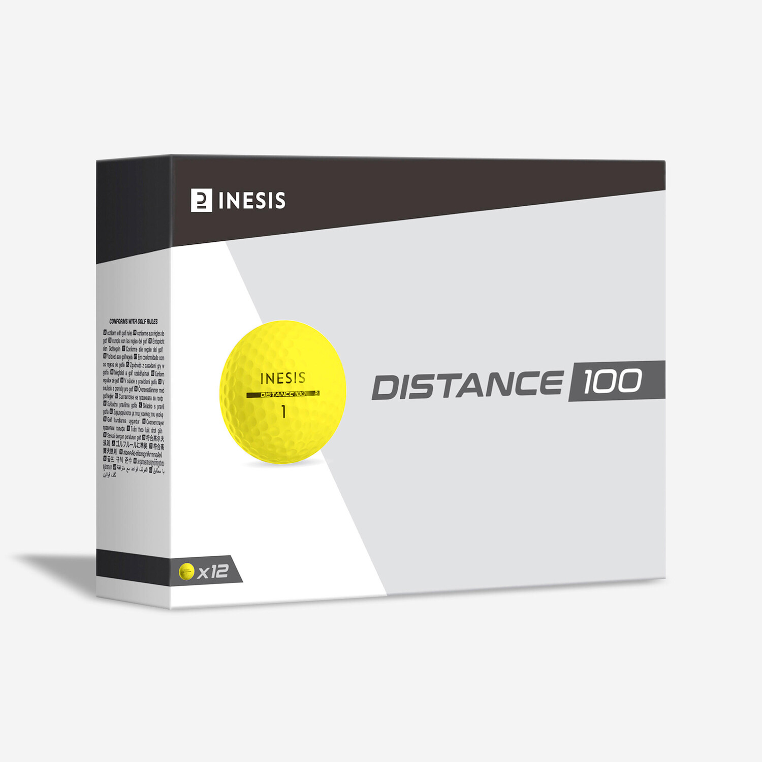 

МЯЧИ ДЛЯ ГОЛЬФА x12 - INESIS DISTANCE 100 ЖЕЛТЫЙ Inesis