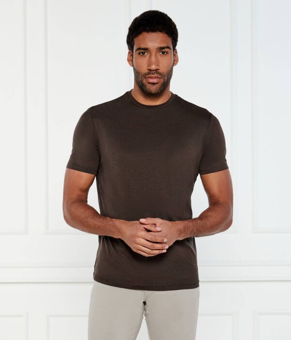 

Футболка кыран Regular fit Oscar Jacobson, коричневый