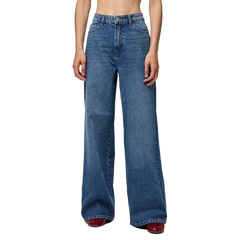 

Джинсы Pieces Selma Mb New Wide Leg high waist jeans, синий