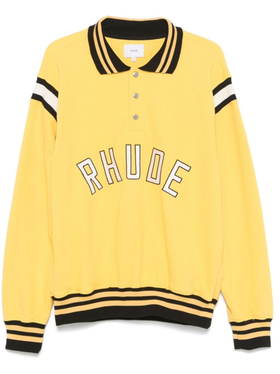 

Рубашка поло с вышитым логотипом RHUDE, желтый