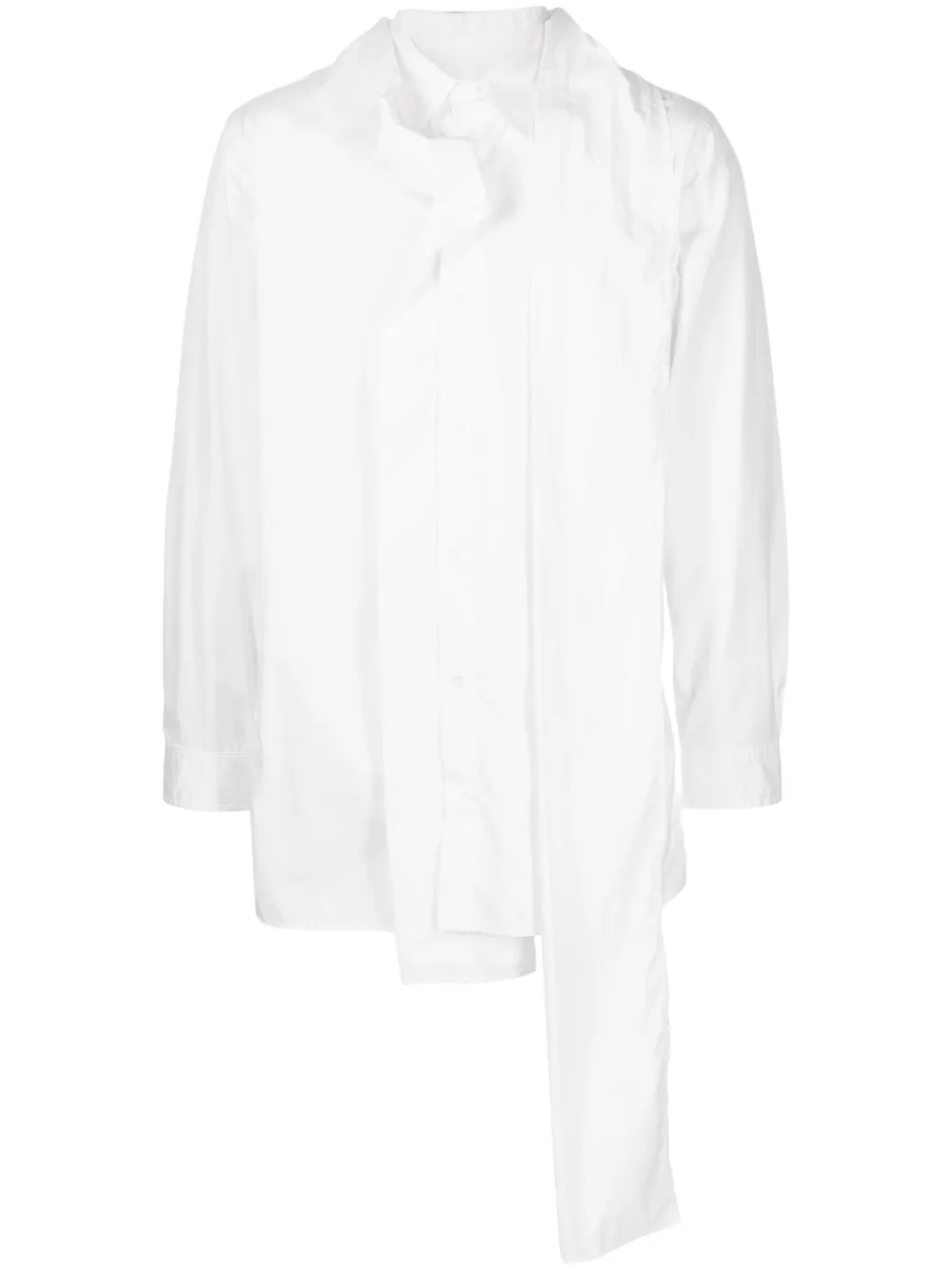 

Рубашка со съемным воротником Yohji Yamamoto, белый