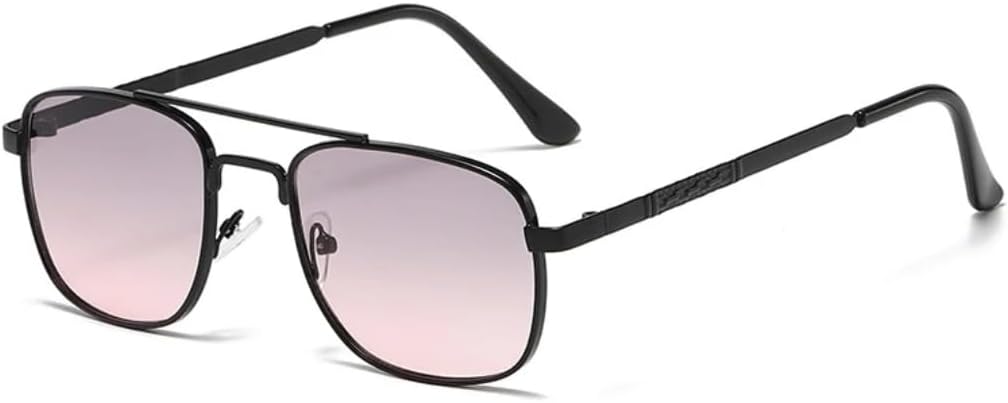 

Солнцезащитные очки с защитой от УФ-излучения UV400 | Большая металлическая оправа с двойным мостиком и градиентными линзами | Для женщин и мужчин, для занятий спортом на открытом воздухе и вождения DSVIGF, Black-graypink