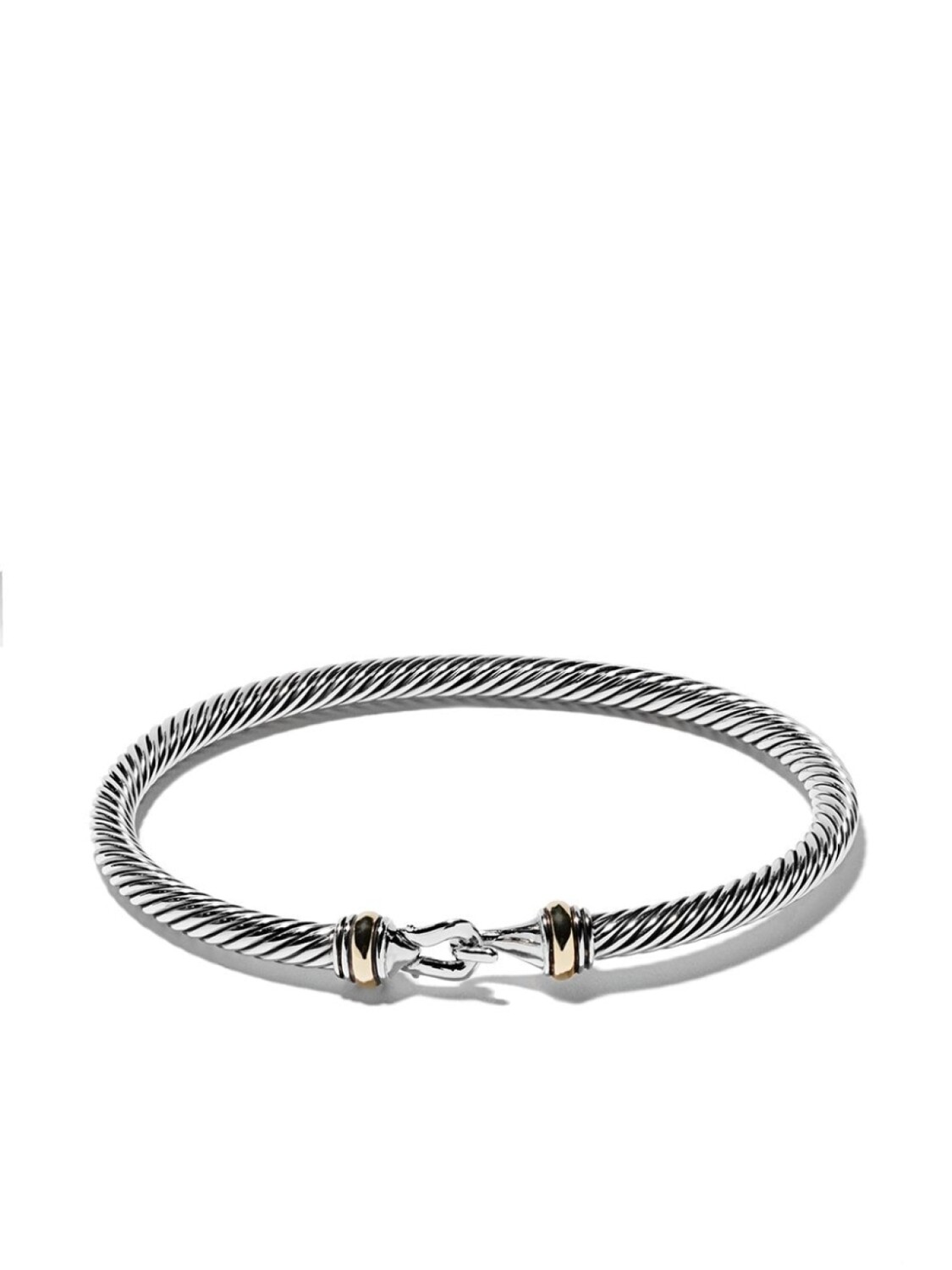

Браслет Buckle из желтого золота и серебра David Yurman, серебряный