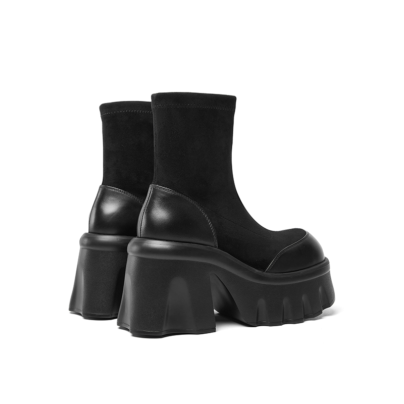CHERYKALLY Женские черные ботильоны на каблуке 10 см, цвет Black — фото 3