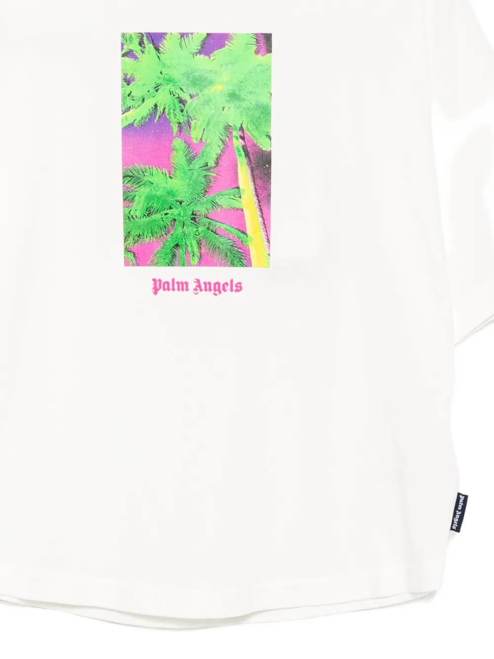 Футболка с графичным принтом Palm Angels Kids, белый — фото 3