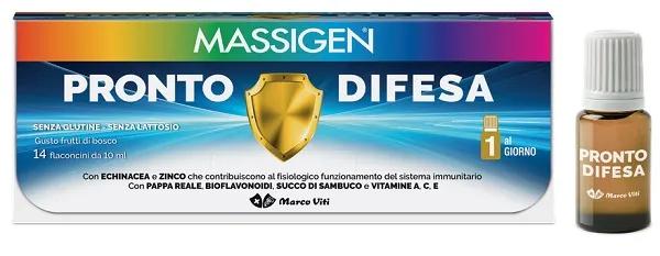 

Massigen Pronto Difesa, 14 флаконов, добавка для иммунной защиты Marco Viti