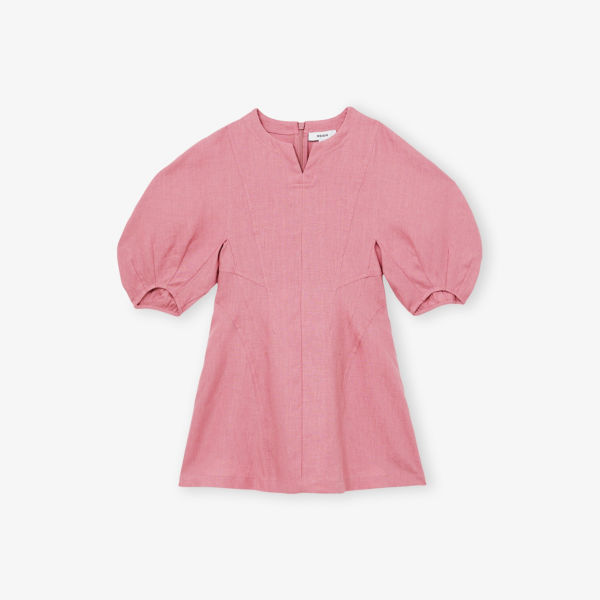 

Платье Reiss Romy из льна с рукавами-фонариками 4-9 лет, розовый