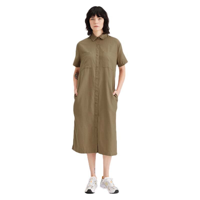 

Платье Dockers T2 Button Front Short Sleeve Short, коричневый