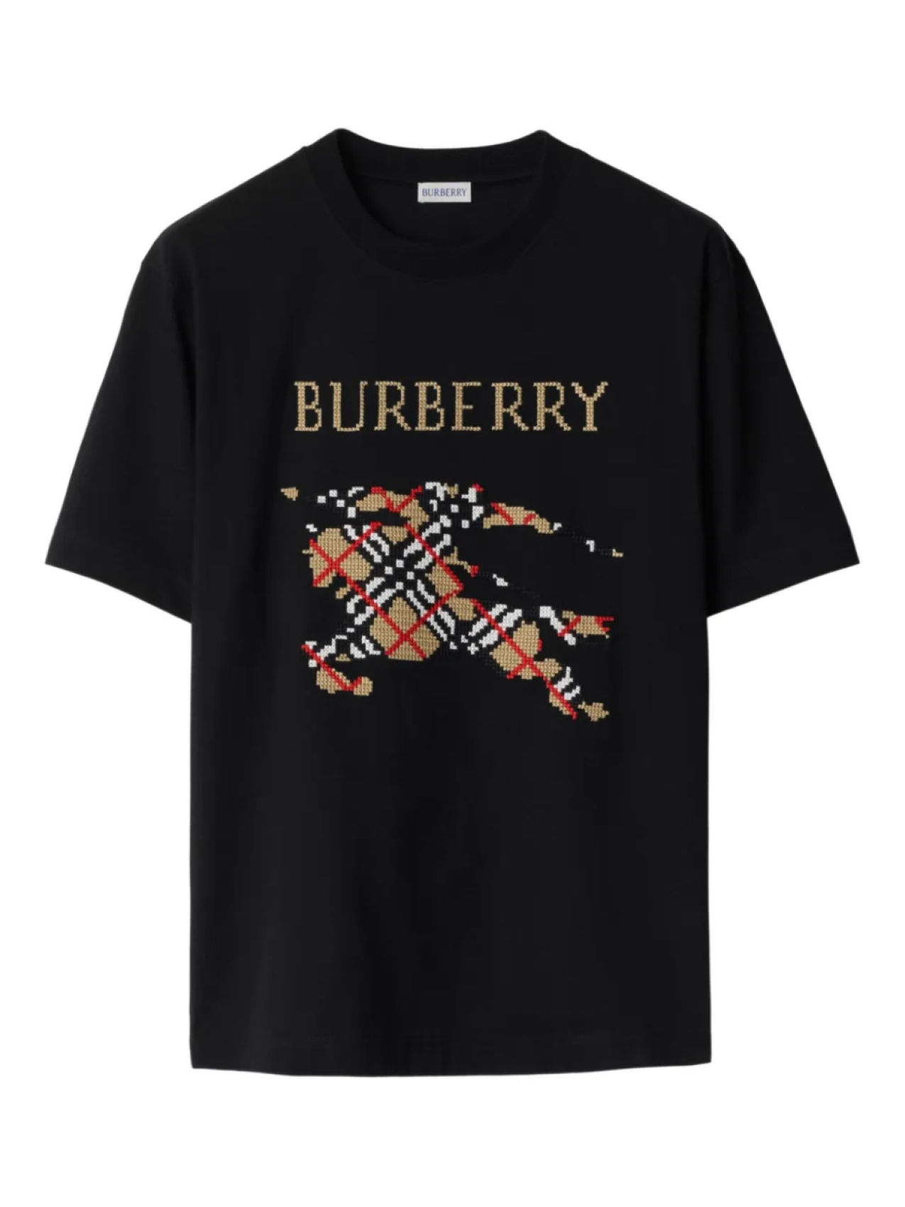 

Burberry embroidered EKD футболка, черный