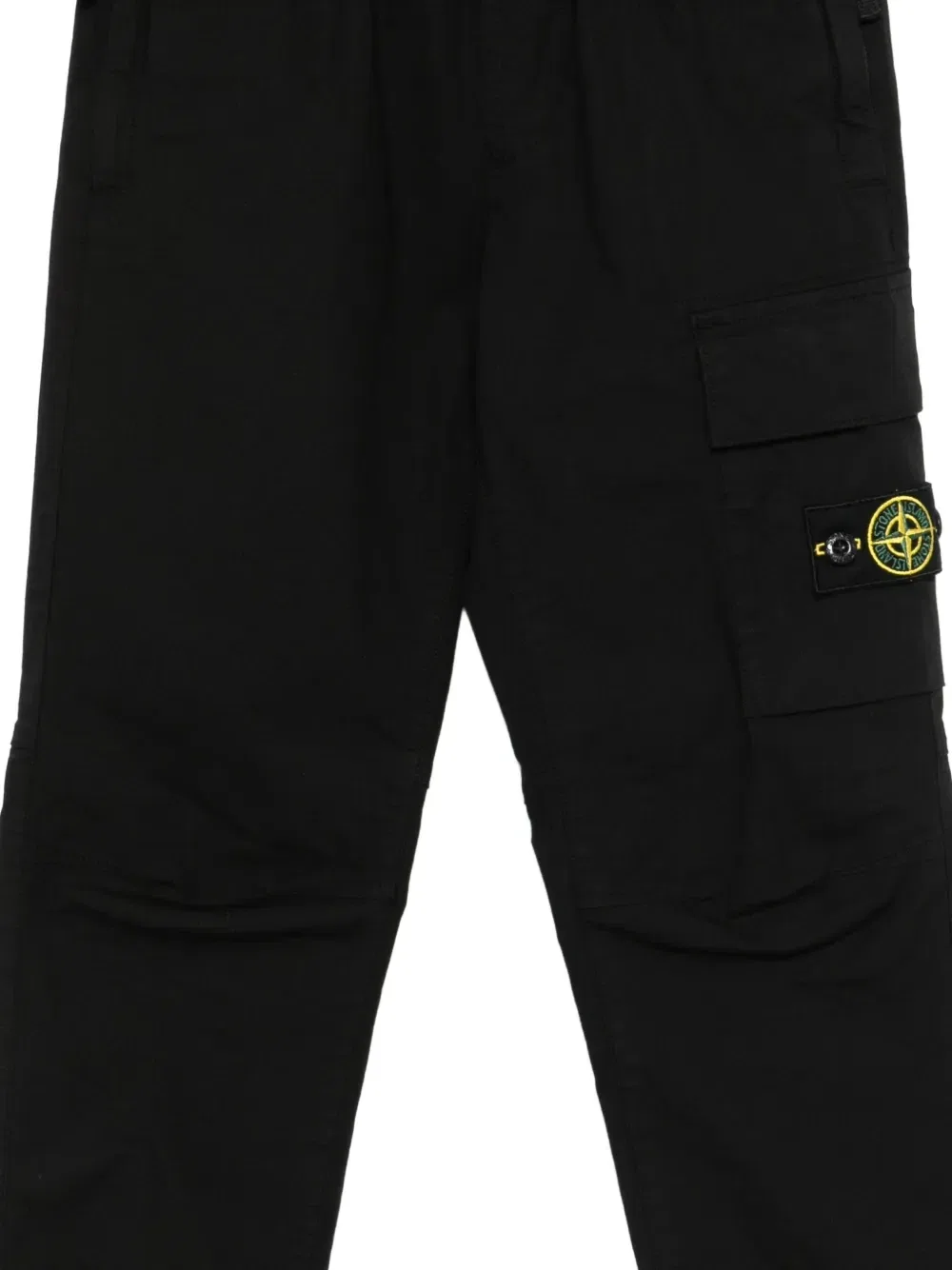 Зауженные брюки с нашивкой-логотипом Stone Island Junior, черный — фото 3