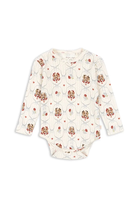 

Хлопковый детский боди MINNIE BODY GOTS Konges Sløjd, бежевый