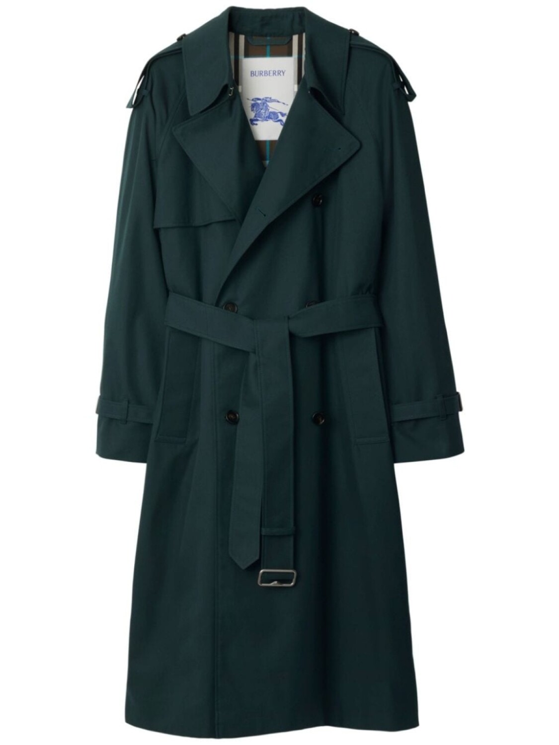 

Burberry двубортный тренчкот, зеленый