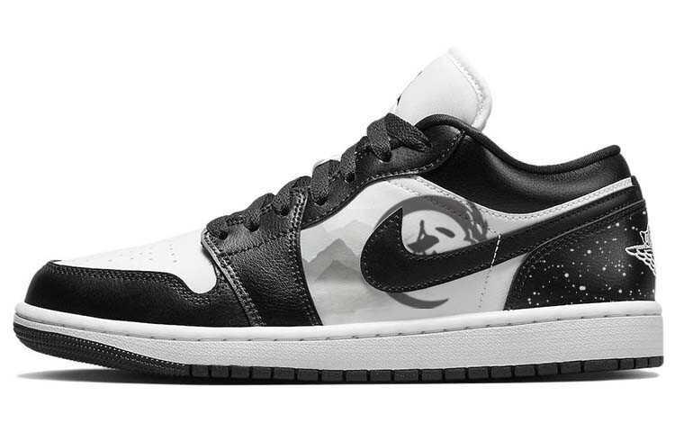 

Кроссовки Air JORDAN 1 Vintage Basketball Shoes Women's Low-Top Black White, Черный, Кроссовки Air JORDAN 1 Vintage Basketball Shoes Women's Low-Top Black White